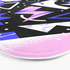 Abstract geometric shape modern pattern art Bath Mat Gallery Image 3