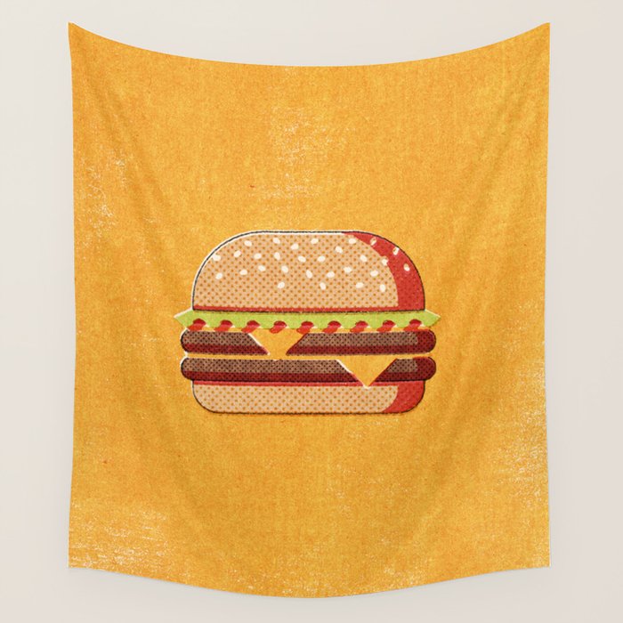 FAST FOOD / Burger Wall Tapestry Gallery Image 1