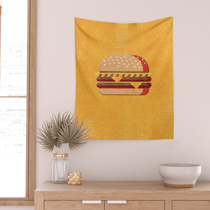 FAST FOOD / Burger Wall Tapestry Gallery Image 2