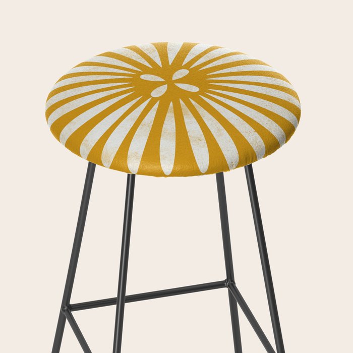Happy Sunshine - yellow art, sunshine, boho art, bohemian, tile, home decor, yellow, yellow art print Stool Gallery Image 2