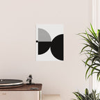 Two Forms - Black and White Abstract Poster Gallery Image 2