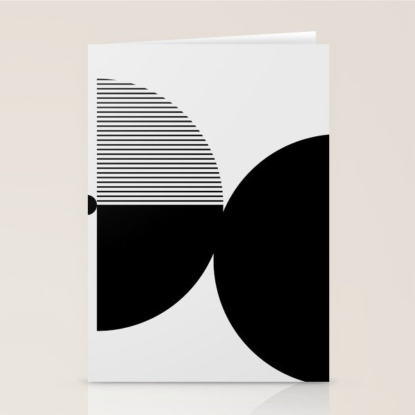 Two Forms - Black and White Abstract Stationery Card Gallery Image 2