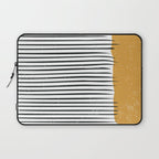 (White Background) Mid Century Modern Minimalist Rothko Inspired Color Field With Lines Geometric Style  Laptop Sleeve Gallery Image 1