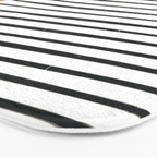 (White Background) Mid Century Modern Minimalist Rothko Inspired Color Field With Lines Geometric Style  Bath Mat Gallery Image 3