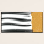 (White Background) Mid Century Modern Minimalist Rothko Inspired Color Field With Lines Geometric Style  Desk Mat Gallery Image 3