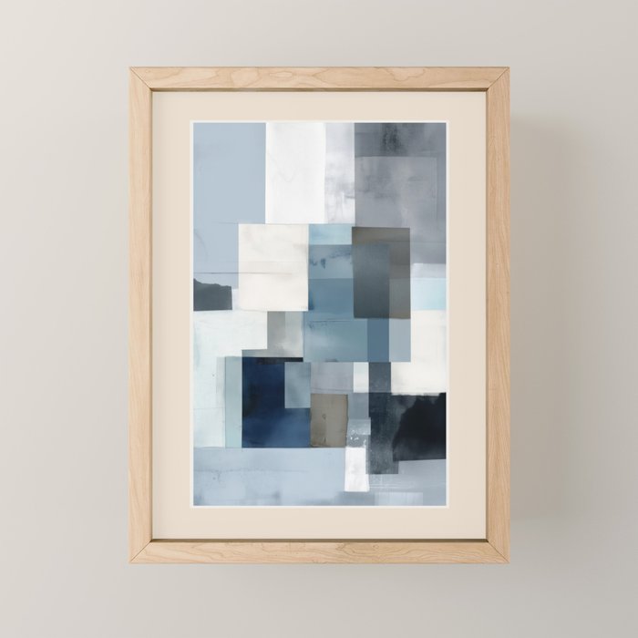 Soft Blue Forms II Mini Art Print Gallery Image 1