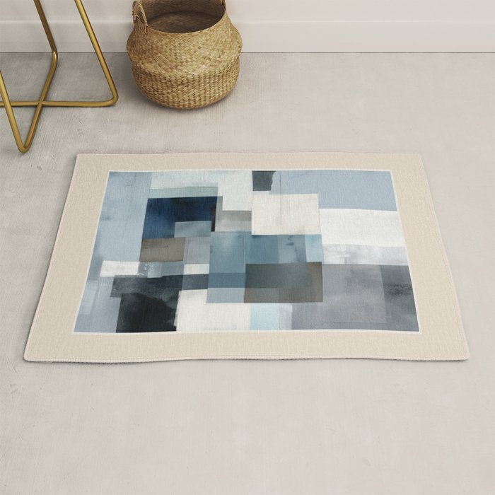 Soft Blue Forms II Rug Gallery Image 1