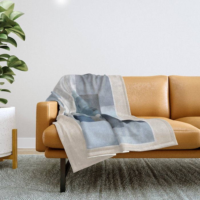 Soft Blue Forms II Throw Blanket Gallery Image 1