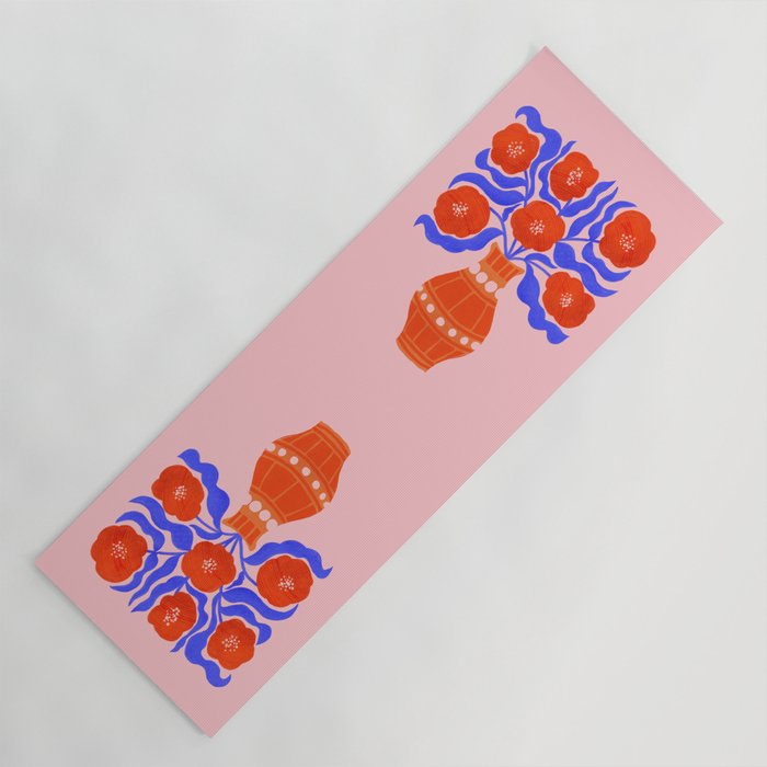 Bright Red Poppies In A Vase Yoga Mat Gallery Image 1