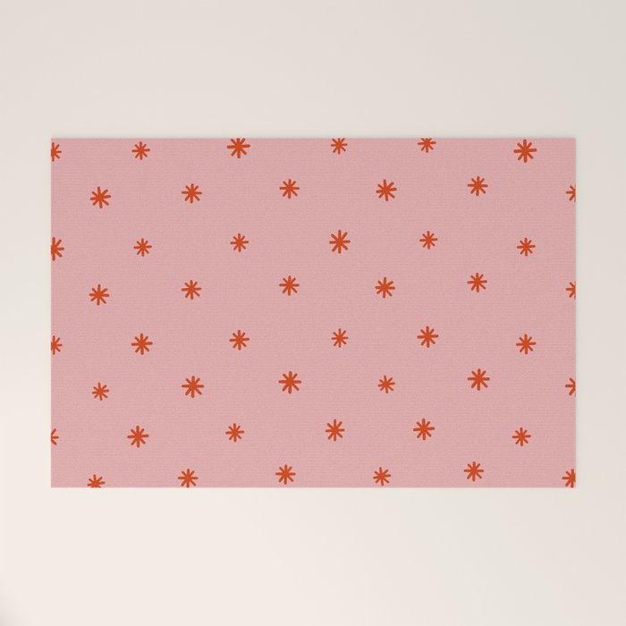 Sparkles Pink & Red Welcome Mat Gallery Image 1