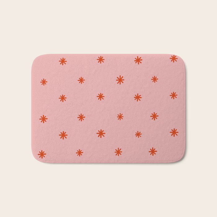 Sparkles Pink & Red Bath Mat Gallery Image 1