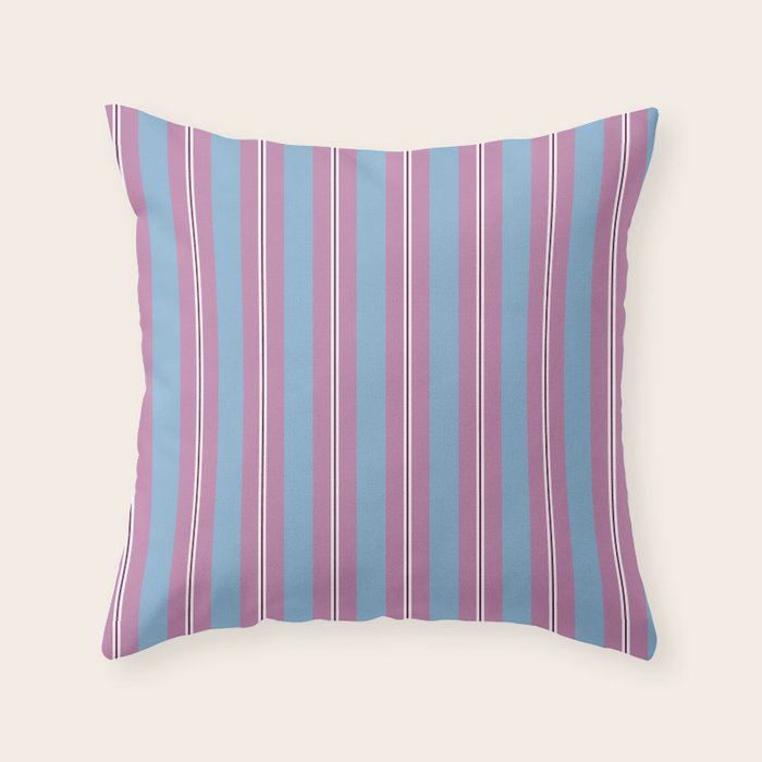 Bubblegum Stripes Throw Pillow Gallery Image 6