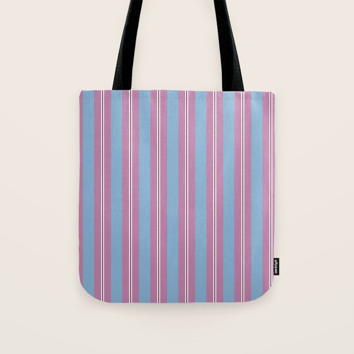 Bubblegum Stripes Tote Bag Gallery Image 1