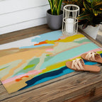 abstract summer landscape Outdoor Rug Gallery Image 2