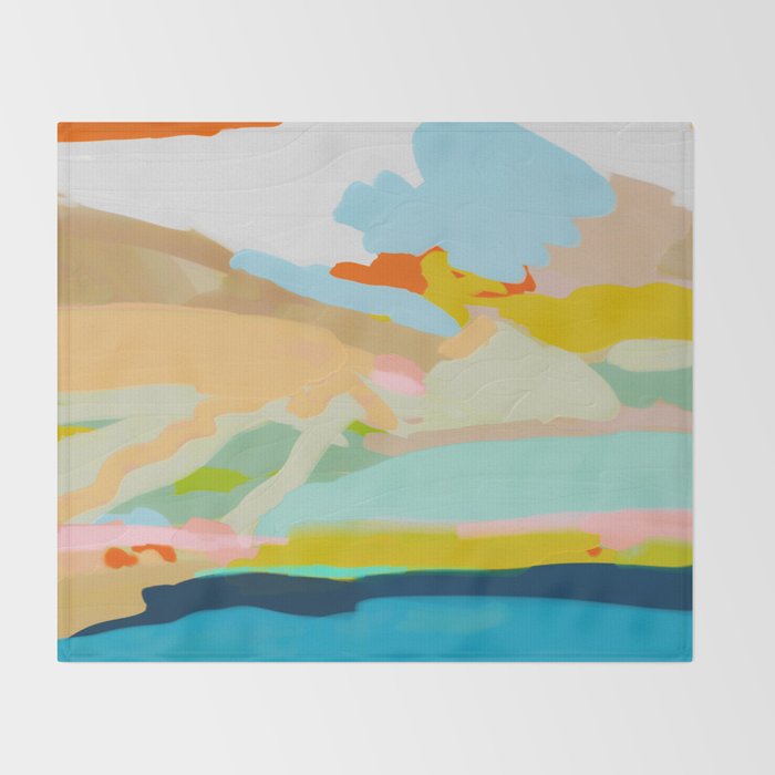 abstract summer landscape Throw Blanket Gallery Image 2