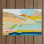 abstract summer landscape Outdoor Rug Gallery Image 1