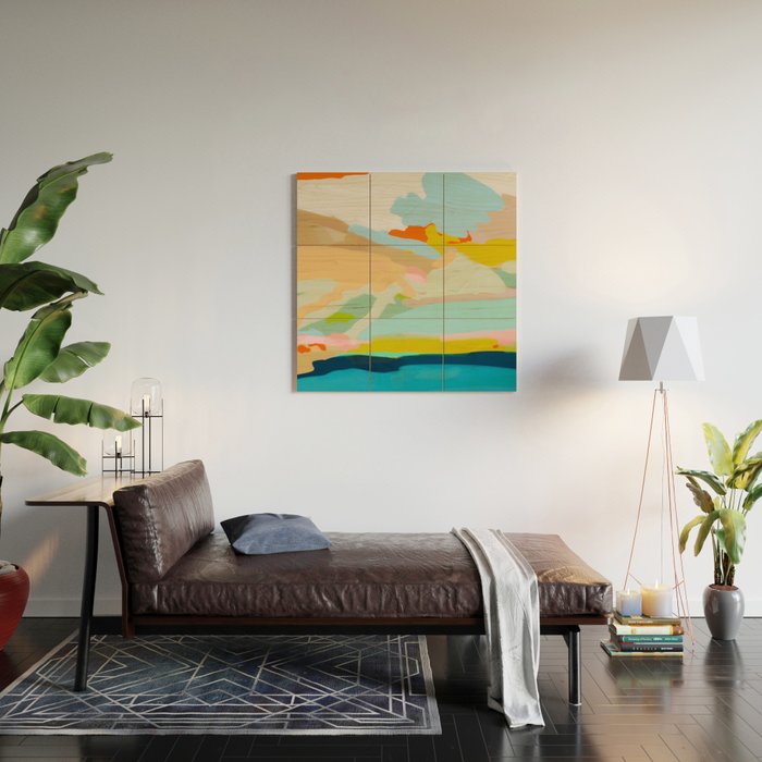 abstract summer landscape Wood Wall Art Gallery Image 2