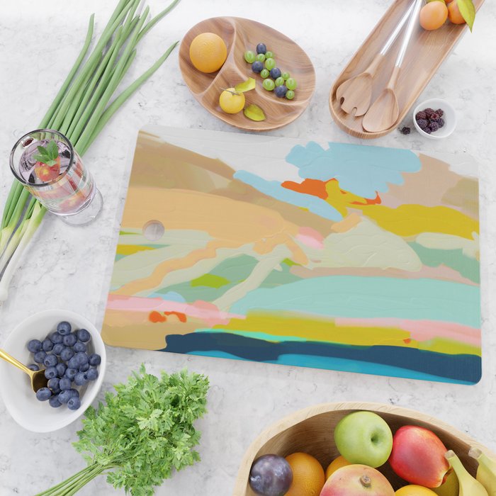 abstract summer landscape Cutting Board Gallery Image 2