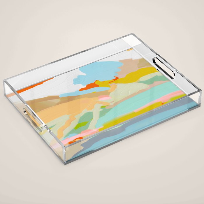 abstract summer landscape Acrylic Tray Gallery Image 1