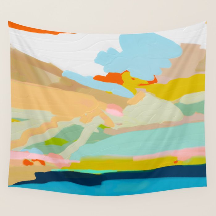 abstract summer landscape Wall Tapestry Gallery Image 1