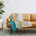 abstract summer landscape Throw Blanket Gallery Image 1