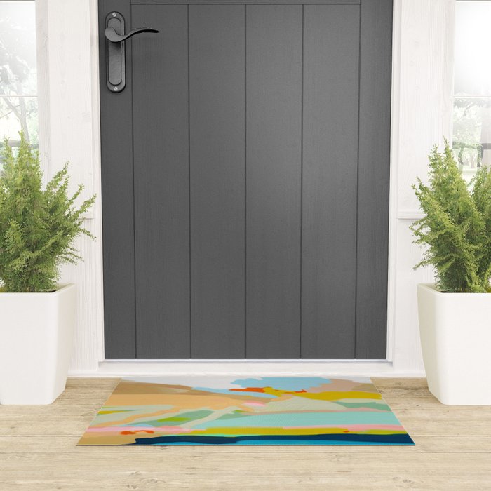 abstract summer landscape Welcome Mat Gallery Image 3
