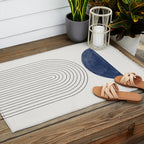 Blue Half Moon Arch Outdoor Rug Gallery Image 2