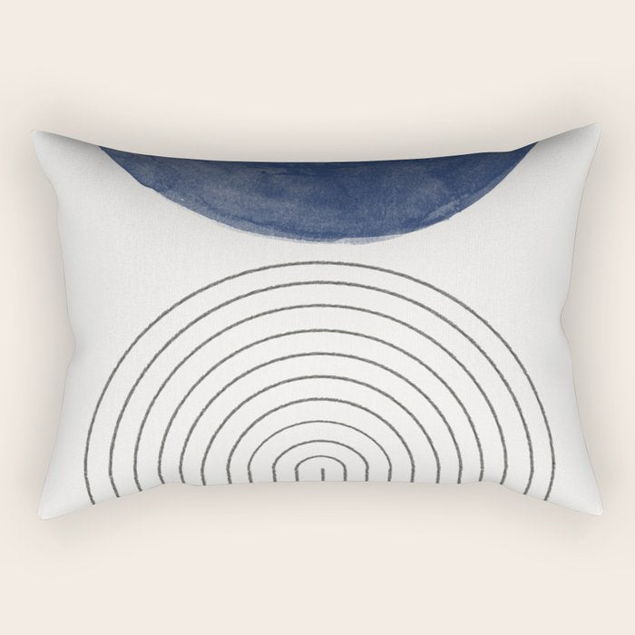 Blue Half Moon Arch Rectangular Pillow Gallery Image 1