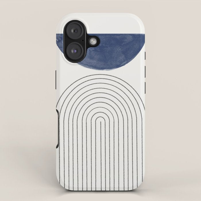 Blue Half Moon Arch iPhone Case Gallery Image 1