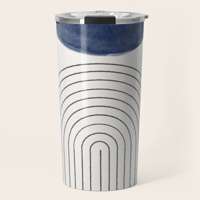 Blue Half Moon Arch Travel Mug Gallery Image 1