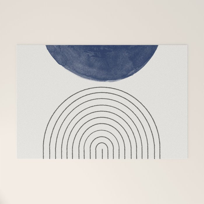 Blue Half Moon Arch Welcome Mat Gallery Image 1
