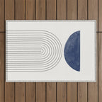 Blue Half Moon Arch Outdoor Rug Gallery Image 1