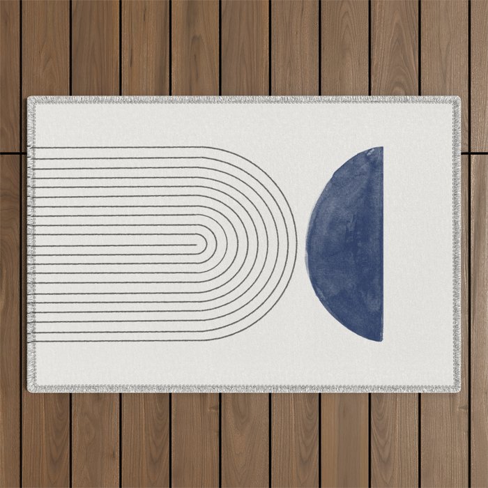 Blue Half Moon Arch Outdoor Rug Gallery Image 1
