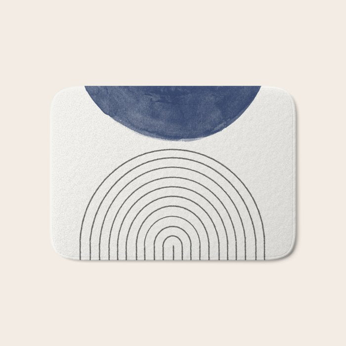 Blue Half Moon Arch Bath Mat Gallery Image 1