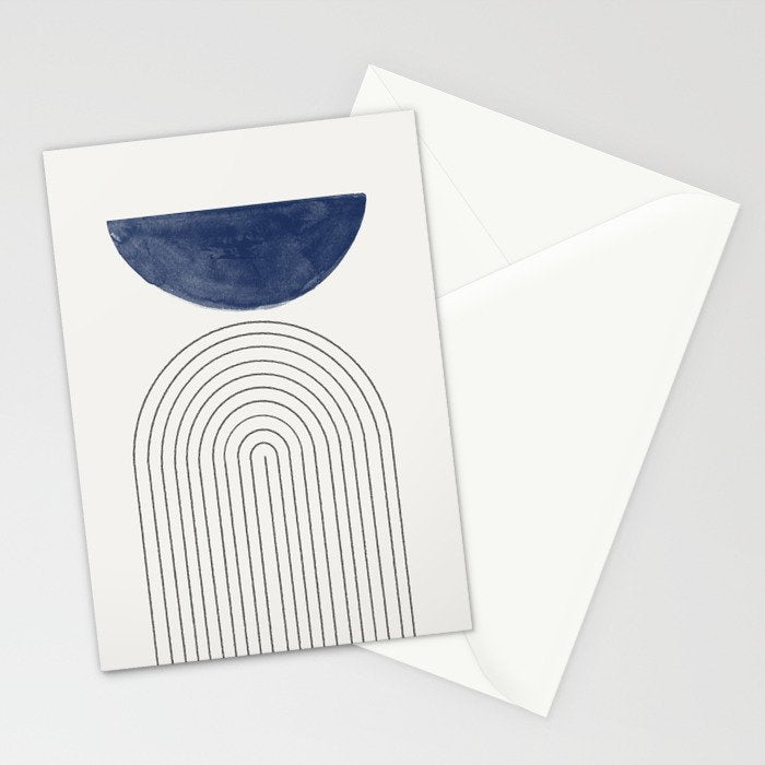 Blue Half Moon Arch Stationery Card Gallery Image 2