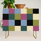 Bold Colorful Checks Pattern - Large I Credenza Gallery Image 1