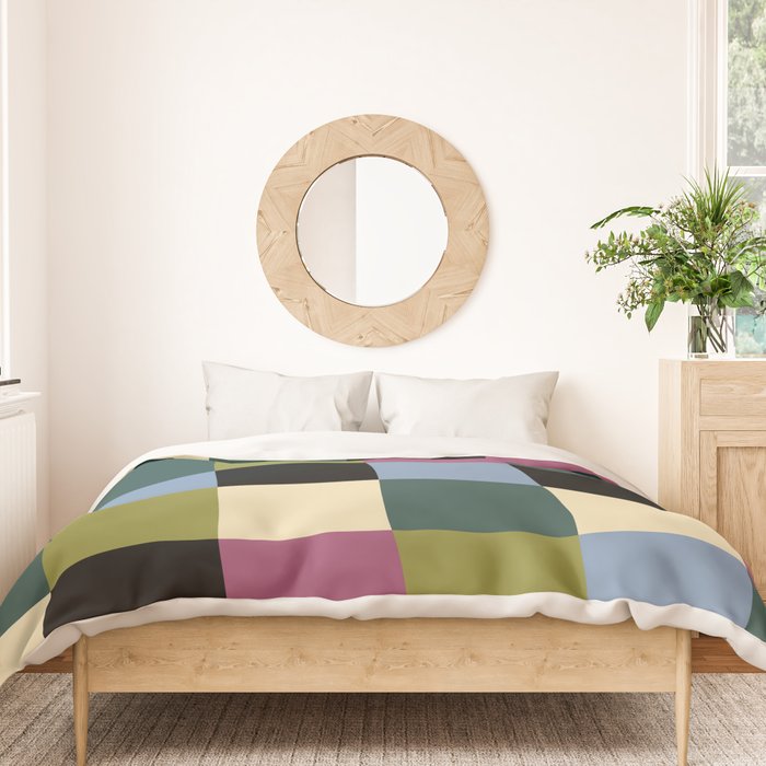 Bold Colorful Checks Pattern - Large I Duvet Cover Gallery Image 3