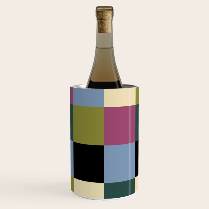 Bold Colorful Checks Pattern - Large I Wine Chiller Gallery Image 1