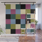 Bold Colorful Checks Pattern - Large I Wall Mural Gallery Image 1