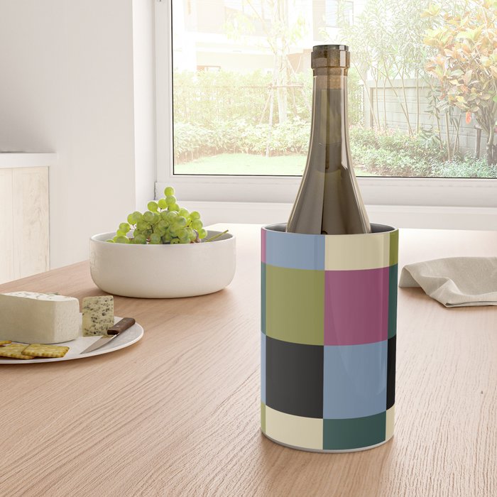Bold Colorful Checks Pattern - Large I Wine Chiller Gallery Image 4