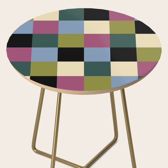 Bold Colorful Checks Pattern - Large I Side Table Gallery Image 2