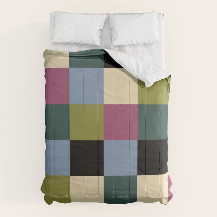 Bold Colorful Checks Pattern - Large I Comforter Gallery Image 1