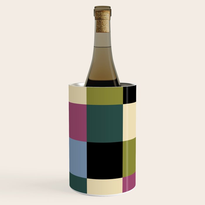 Bold Colorful Checks Pattern - Large I Wine Chiller Gallery Image 3