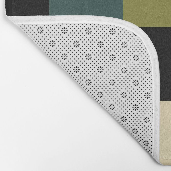 Bold Colorful Checks Pattern - Large I Bath Mat Gallery Image 2