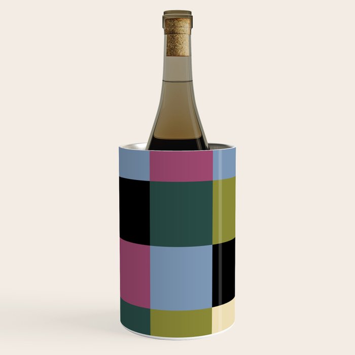 Bold Colorful Checks Pattern - Large I Wine Chiller Gallery Image 2