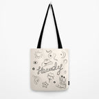 Howdy. Black and White Good Luck Charms Tote Bag Gallery Image 2