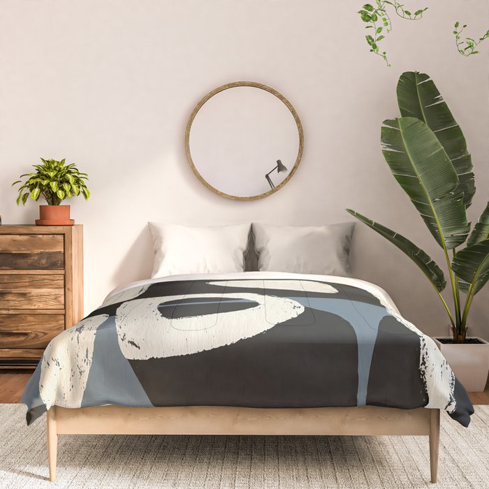 Abstract in Slate and Red Comforter Gallery Image 3