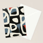 Abstract in Slate and Red Stationery Card Gallery Image 2