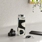 Abstract in Slate and Red Water Bottle Gallery Image 4