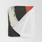Abstract in Slate and Red Throw Blanket Gallery Image 3